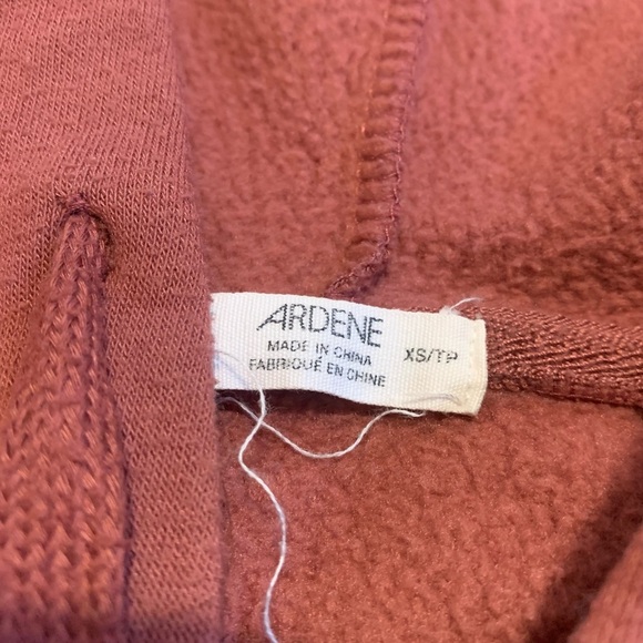 💜 Ardene Mauve Cropped Zip-Up Hoodie Sweatshirt XS - Picture 2 of 5